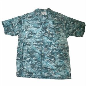Columbia Men’s Short Sleeve Swordfish Button Down Shirt - Large
